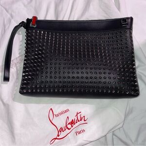 Christian Louboutin Black Studded Men's Bag